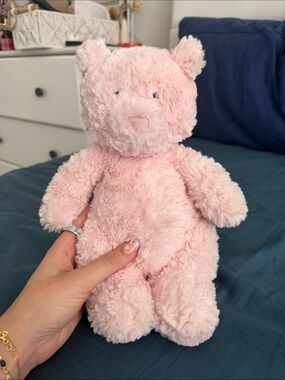 Soft Pink Jellycat Leola Plush Bear Toy - Kids Comfort Buddy